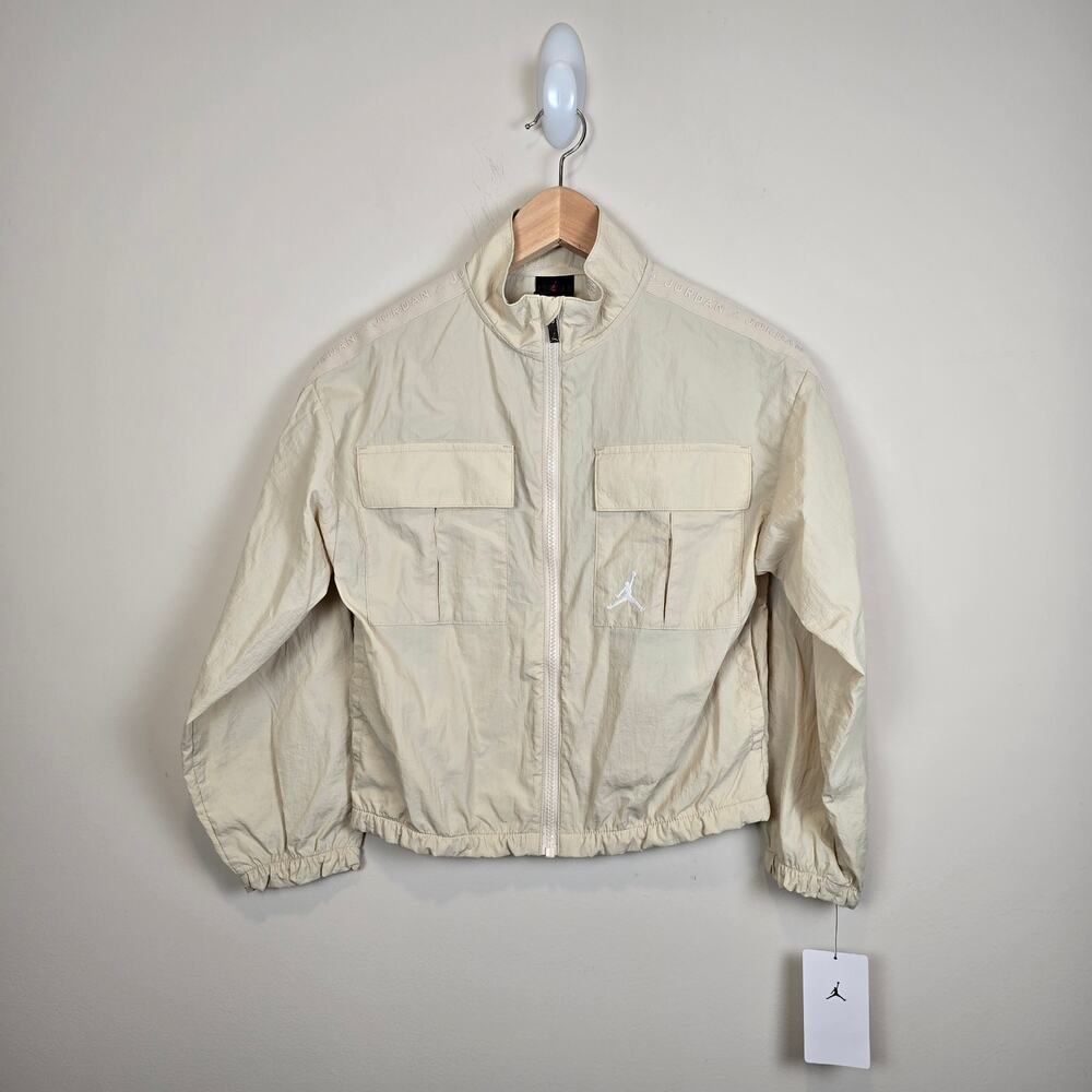 Jordan Girls Size M/10-12 Jumpman Woven Taping Jacket Windbreaker Legend Brown